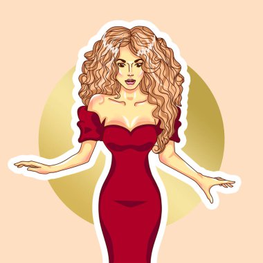 Altın çemberdeki sevimli kız.