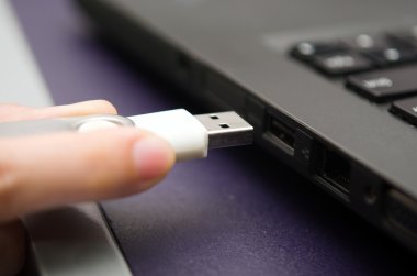 USB sopa ya da Usb başparmak götürmek virüs fiş ile dizüstü yüklü