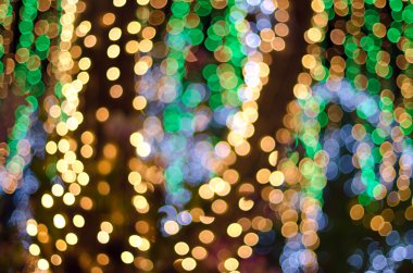 Ampul bokeh arka plan gece görünümü