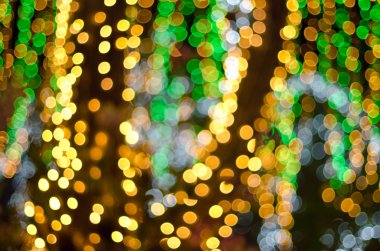 Ampul bokeh arka plan gece görünümü