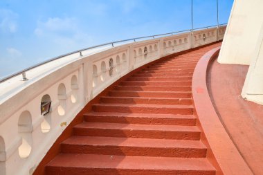 Red concrete stair clipart
