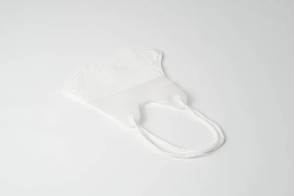 Masque Tissu Blanc Isolé Sur Fond Blanc — Photo