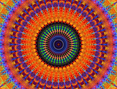 Geçmişi. Soyut. Desen. Doku. Çizim. Eşsiz kaleydoskop tasarımı. Soyut kaleydoskop arkaplanı. Çok güzel çok renkli kaleydoskop dokusu. dijital soyut desen