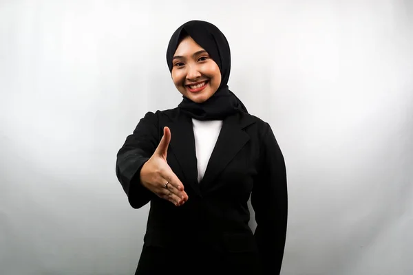 Wanita Pengusaha Muda Muslim Asia Yang Cantik Percaya Diri Dan — Stok Foto