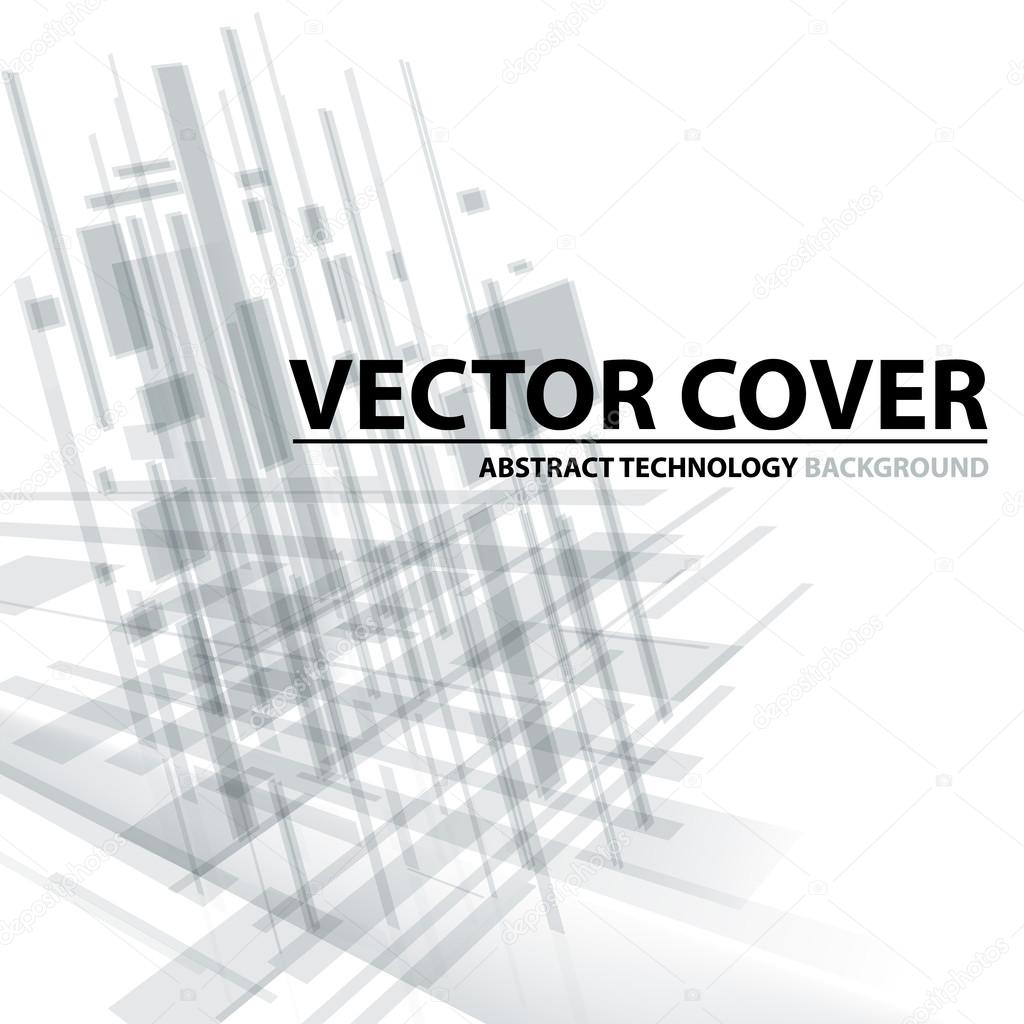 Abstract modern cover with text and heading. Technology or busi