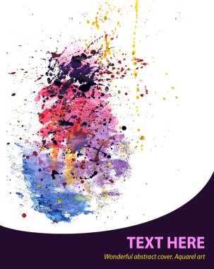 Wonderful abstract cover. Aquarel art