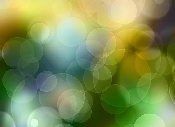 Green blurred background with bokeh. Shiny day — Stok fotoğraf