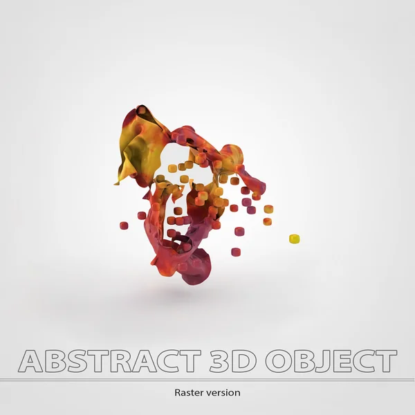 Colorful 3d object with cubes.Gap. Raster version. — 图库照片