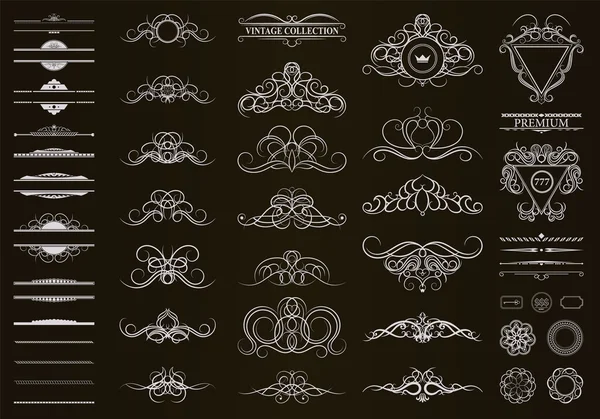 ヴィンテージは、装飾要素を設定します。結婚式のアルバムの o のロゴの装飾 — ストックベクタ