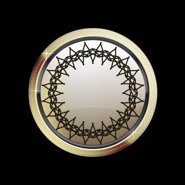 VIP soyut altın etiket. Güvenilirlik ve konfor. Beyaz parlak s