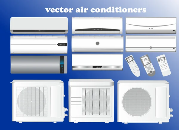 Acondicionadores de aire vectoriales — Archivo Imágenes Vectoriales