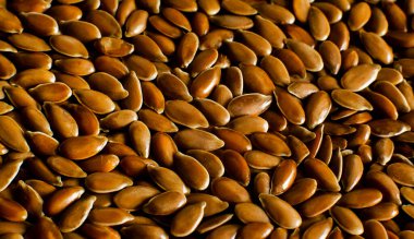 kahverengi keten tohumlarının yiyecek arkaplanı