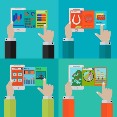 Mobil apps çizgi alışveriş, satır ticaret, Ulaşım krokisi ve Multimedya