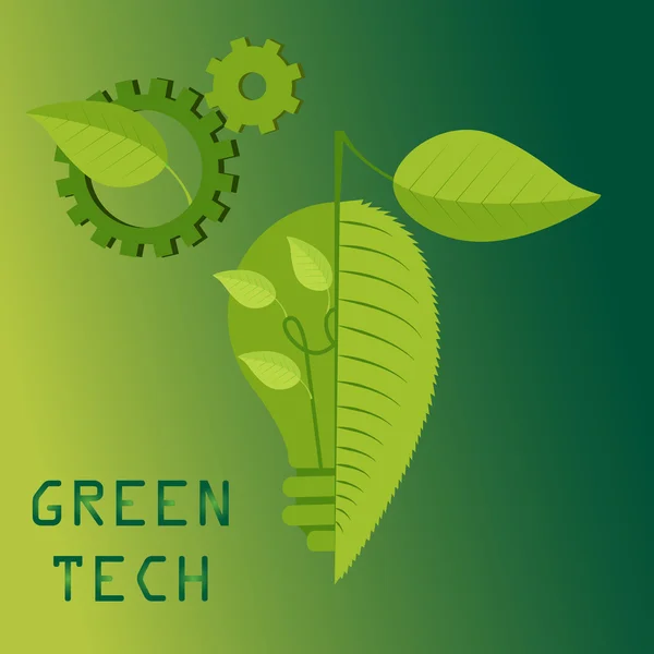 Concetto di vettore di tecnologia verde — Vettoriale Stock