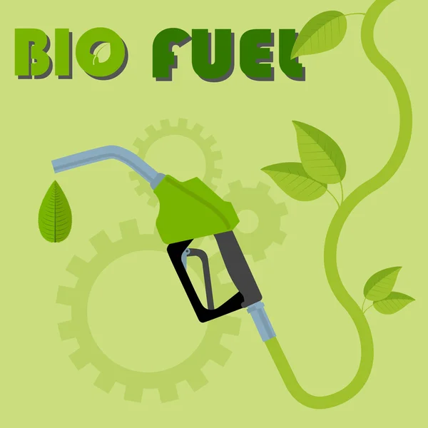 Bio-brandstof, eco brandstof, groene energie vector concept — Stockvector