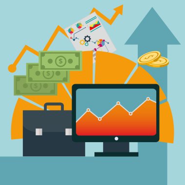 İş analizi ve kar ticaret kavramı vektör