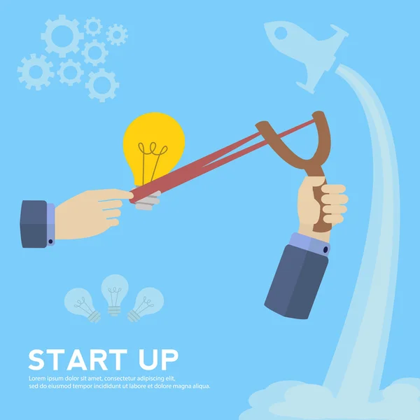 Business start up vector concept — Stock Vector