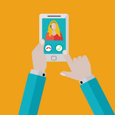 Hareket eden telefon vektör çizim Destek Merkezi arayın