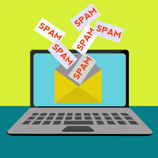 Concept de vecteur d'infestation de spam — Image vectorielle