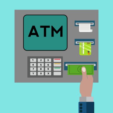 ATM Para vektör kavramı çekilmesi el ile