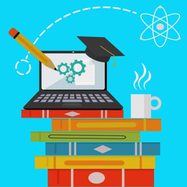 Çizgi vektör konsepti üzerine eğitim eğitim