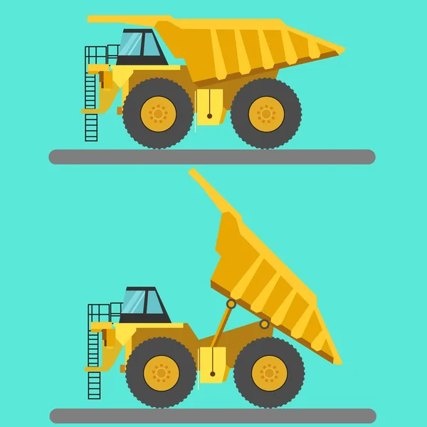 Stora gruvdrift lastbil vektor illustration — Stock vektor