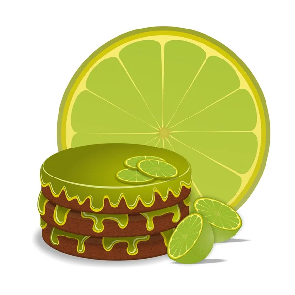 Lime torta — Stock Vector