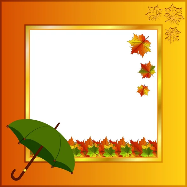 Bright photo frame Autumn — Stock Vector