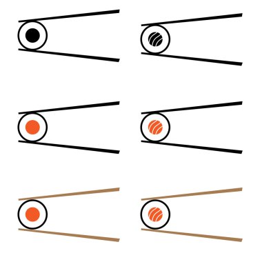 Vektör suşi logo tasarımı