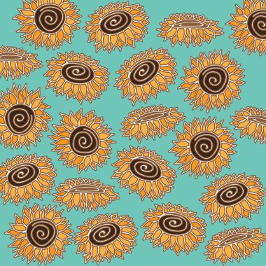 El-ayçiçeği desen boğulmak