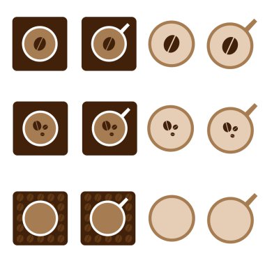 Vektör kahve Kupası Icon set