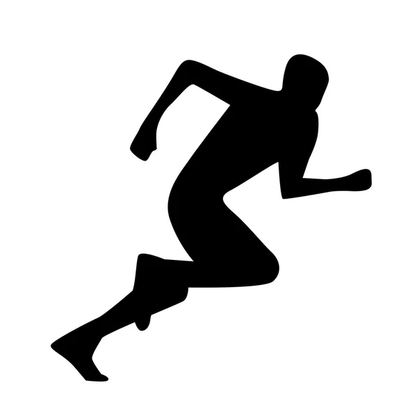 Běžící muž silueta — Stockový vektor