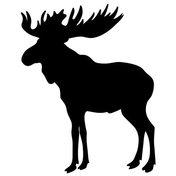Moose vector silhouette — Stock Vector