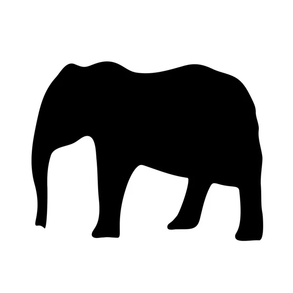 Silueta vectorial del elefante — Vector de stock