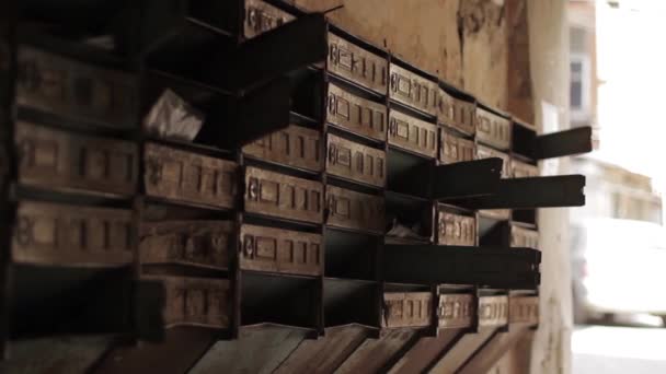 Açık posta kutuları — Stok video