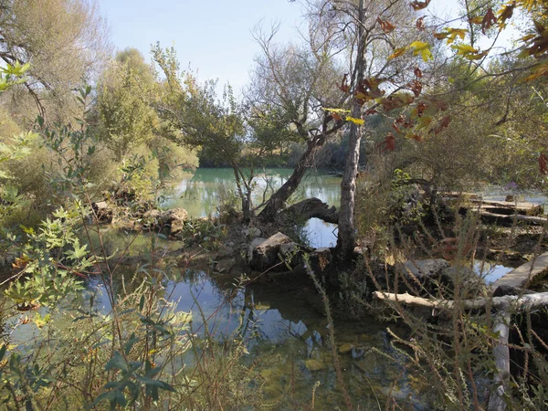 Manavgat Verde Lago Turchia Sfondo — Foto Stock