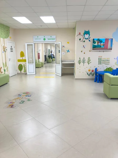 Ryazan Rússia Julho 2021 Interior Departamento Infantil Hospital Vertical — Fotografia de Stock