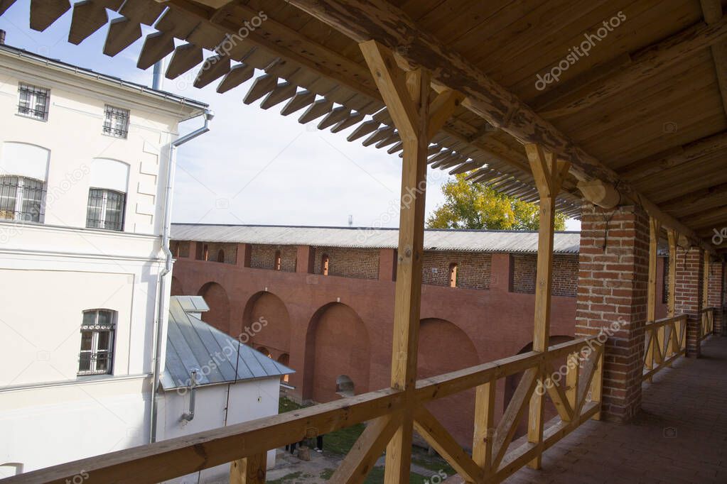 the main gallery of the defensive walls of the Zaraisk Kremlin