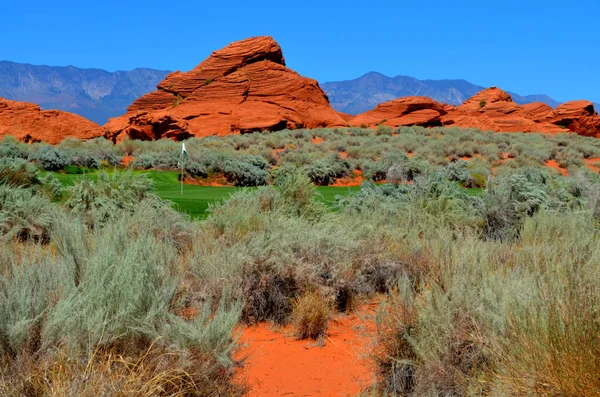 Sand Hollow Golf Course Dans Ouragan Utah — Photo