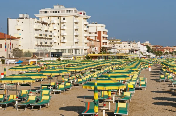 Plaży w Rimini, Włochy — Zdjęcie stockowe