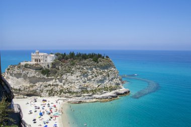 View of Tropea from above, Calabria, Italy clipart