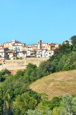 Panoramik manzaralı tepe ülke, Sassocorvaro, İtalya