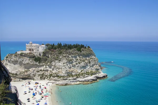 Görünüm Tropea yukarıdan, Calabria, İtalya