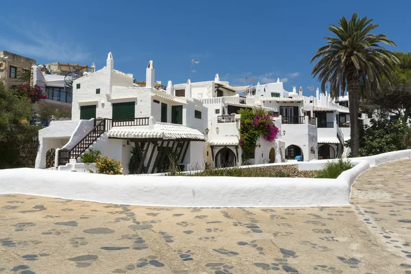 View of a typical residence of fishing village of Binibeca, Minorca, Spain — Stock Photo, Image