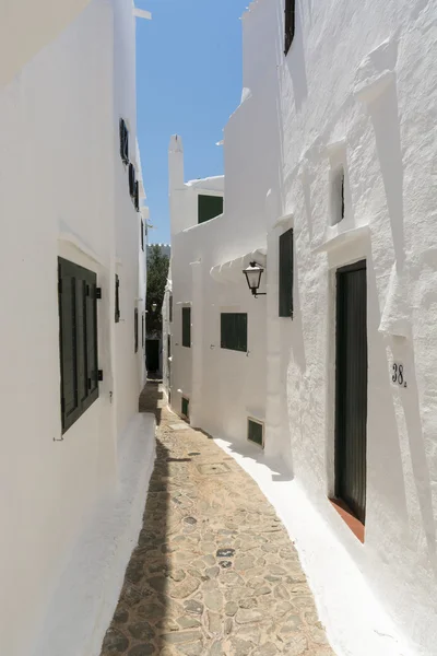 Binibeca alley white village, Menorca, Espanha Imagem De Stock