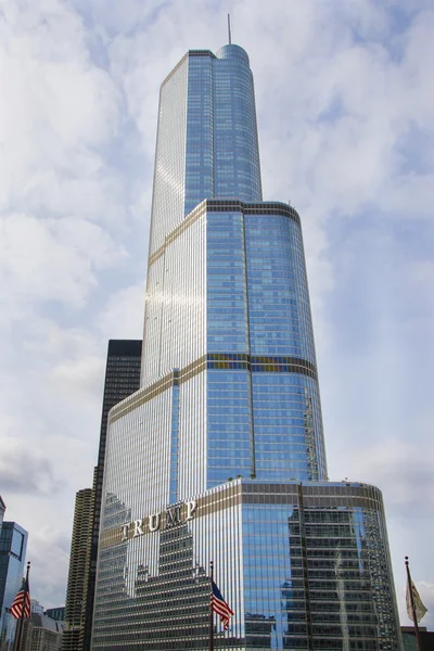 Trump Tower nap, Chicago, Amerikai Egyesült Államok — Stock Fotó
