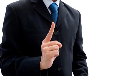 Parmağını başarı yükselterek işadamı