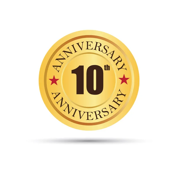 10 anni logo anniversario — Vettoriale Stock