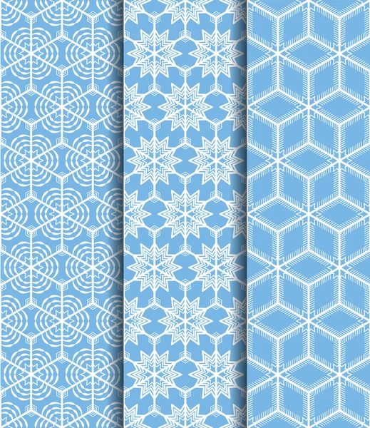 Copo de nieve patrón sin costura — Vector de stock
