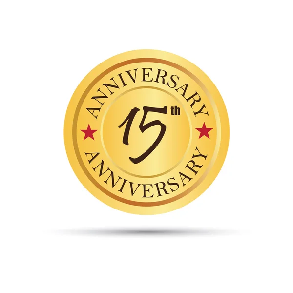 15 years anniversary logo — Stock Vector